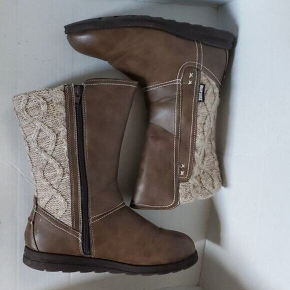 Muk Luks Boots Winter Snow Stacey Sweater Knit ZIP UP Women's WOMAN'S Size 9 - Picture 10 of 16